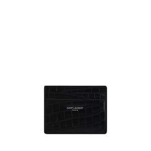 Saint Laurent Black Calf Leather Bos Taurus Wallet