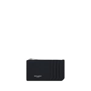 Saint Laurent Black Calf Leather Bos Taurus Wallet