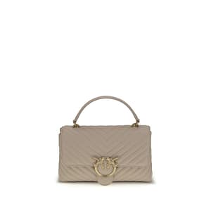 PINKO Beige Calf Leather Bos Taurus Handbag