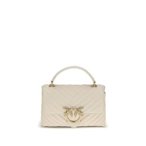 PINKO White Calf Leather Bos Taurus Handbag