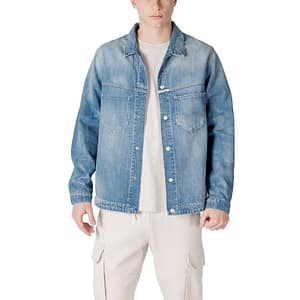 Replay Light Blue Cotton Denim Jacket