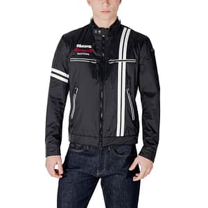 Blauer Black Polyamide Biker Jacket