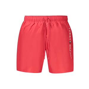 Tommy Hilfiger Red Polyester Men's Swim Boxer
