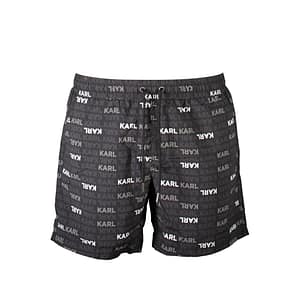 Karl Lagerfeld Nero Polyester Men's Swim Boxer