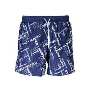 Karl Lagerfeld Blu Polyester Men Swim Boxer