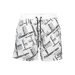 Karl Lagerfeld White Polyester Men's Swim Boxer