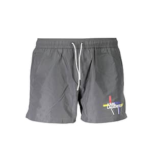 Karl Lagerfeld Grigio Polyester Men Swim Boxer