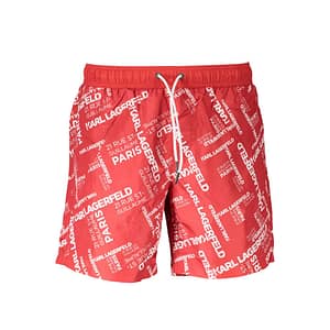 Karl Lagerfeld Rosso Polyester Men's Swim Boxer