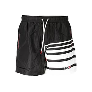 Karl Lagerfeld Black Polyester Men's Swim Trunk