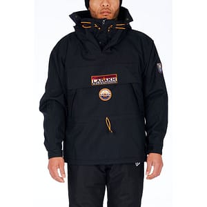 Ladakh Black Polyester Men's Jacket