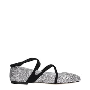 Jimmy Choo Gray Plastic Ballet Flats
