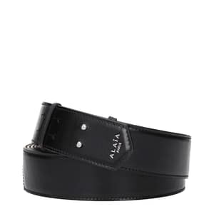 Alaïa Black Leather Regular Belt
