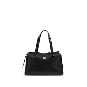 Dolce & Gabbana Black Calf Leather Bos Taurus Shoulder Bag