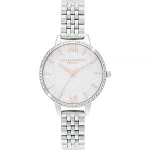 Olivia Burton Silver Stainless Steel Dress Watch