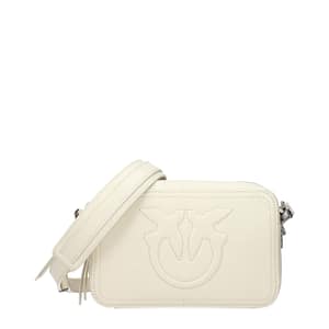 PINKO White Leather Crossbody Bag