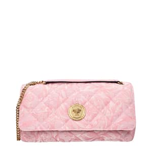 Versace Pink Fabric Shoulder Bag