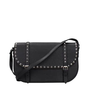 Valentino Garavani Black Leather Crossbody Bag