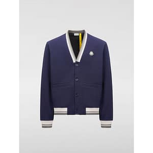 Moncler Blue Cotton Bomber