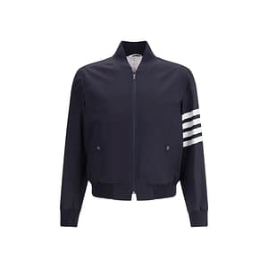 Thom Browne Blue Wool Bomber