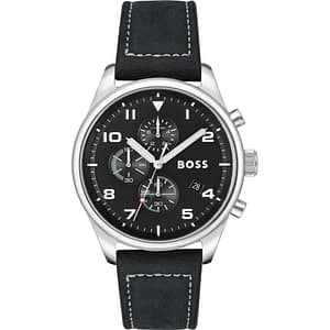 Hugo Boss Black Leather Dress Watch