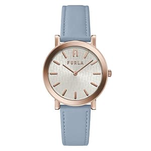 Furla Blue Leather Dress Watch