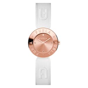 Furla White Leather Dress Watch