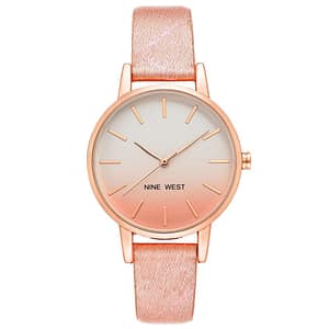 Nine West Multicolor Leather Dress Watch