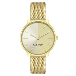 Nine West Gold Stainless Steel Bracelet Watch