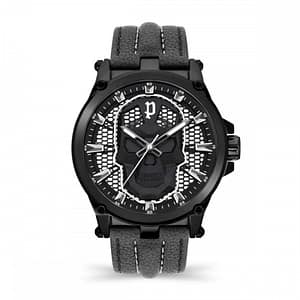 Police Black Leather Dress Watch