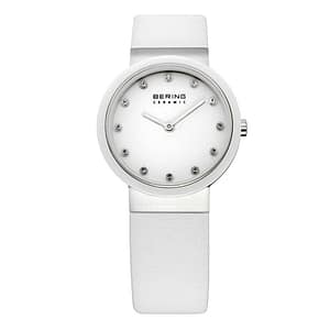 BERING White Fur Dress Watch