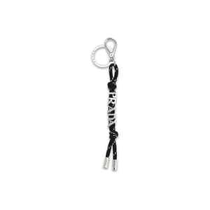 Prada Black Recycled Polyester Keychain