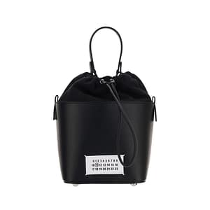 Maison Margiela Black Calf Leather Bos Taurus Shoulder Bag