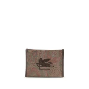 Etro Brown Calf Leather Bos Taurus Clutch Bag