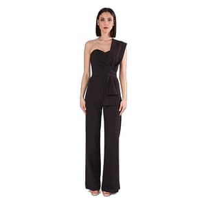 Silence Black Polyester Jumpsuit