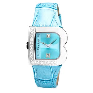 Laura Biagiotti Blue Leather Dress Watch
