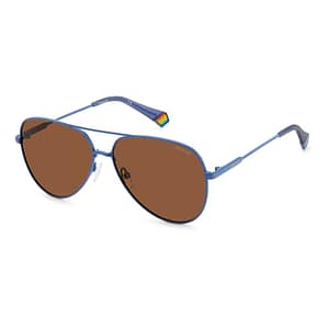 Polaroid Blue Stainless Steel Sunglasses