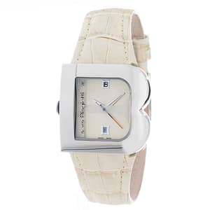 Laura Biagiotti Beige Leather Dress Watch