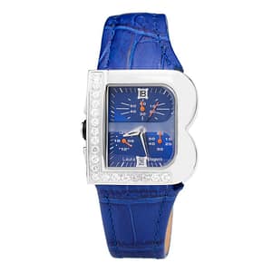 Laura Biagiotti Blue Leather Dress Watch