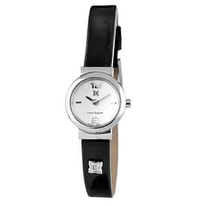 Laura Biagiotti Black Leather Dress Watch