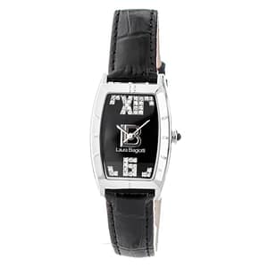 Laura Biagiotti Black Leather Dress Watch