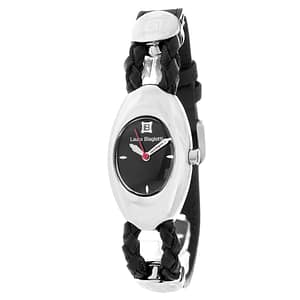 Laura Biagiotti Black Leather Dress Watch