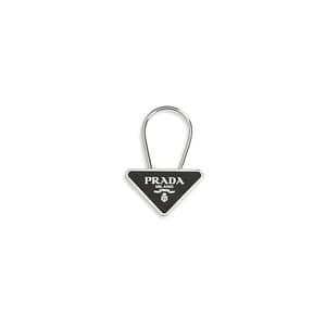 Prada Black Metal Keychain