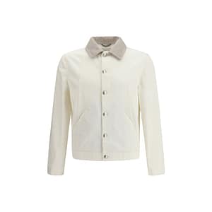 Brunello Cucinelli White Cotton Denim Jacket