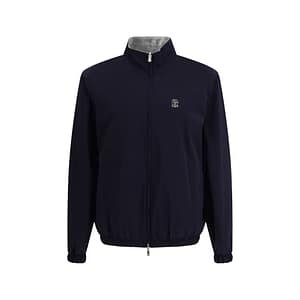 Brunello Cucinelli Blue Polyamide Shell Jacket