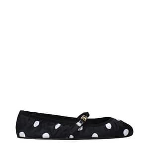 Dolce & Gabbana Black Fabric Ballet Flats