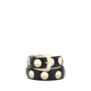 Khaite Black Calf Leather Bos Taurus Regular Belt