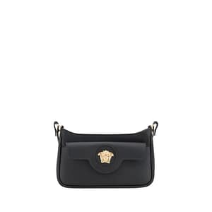 Versace Black Calf Leather Bos Taurus Shoulder Bag