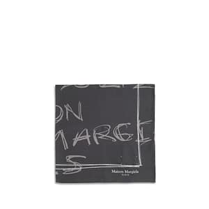 Maison Margiela Gray Silk Scarf
