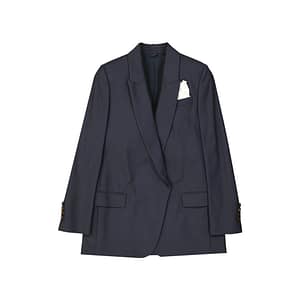 Brunello Cucinelli Blue Virgin Wool Coat