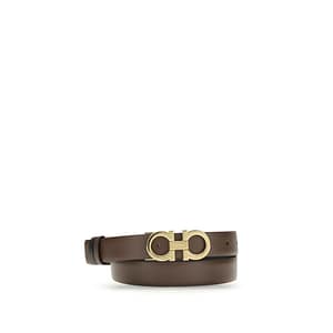 Ferragamo Brown Calf Leather Bos Taurus Regular Belt